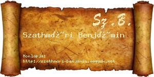 Szathmári Benjámin névjegykártya